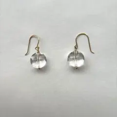 1点作品☺︎ 変形ホワイト×グレーオパールピアス　イヤリングに変更可能☺︎ 1点作品☺︎ 変形ホワイト×グレーオパールピアス イヤリングに変更可能