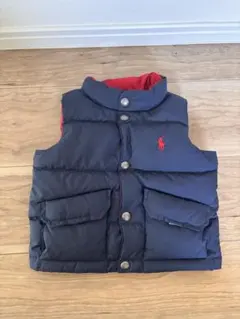 ポロ・ラルフ・ローレン リバーシブルダウンベスト　ダウンベスト　80