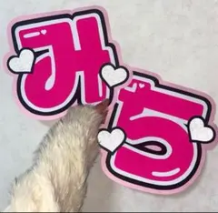 なにわ男子 道枝駿佑 うちわ文字 文字パネル 蛍光 派手 みち メンカラ ピンク