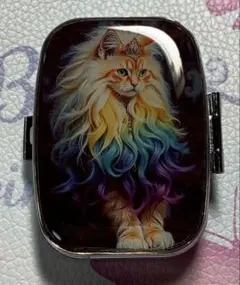 ⚠️フォロワー様感謝SALE⚠️ハンドメイド レジン レインボー 猫 ピルケース