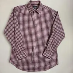 REGAL 赤と白のチェック柄 長袖シャツ