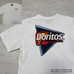 Doritos ドリトス 刺繍ロゴ バックプリントホワイト 企業Tシャツ L