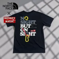 希少 ノースフェイス×モンキーマジック コラボ Tシャツ 黒 M アウトドア