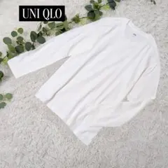 美品❗️【ユニクロ】エアリズムコットンクルーネック メンズ長袖Tシャツ Ｌ