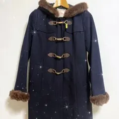 美品 ジャスグリッティー ビット金具 牛革 ダッフルコート フォックス