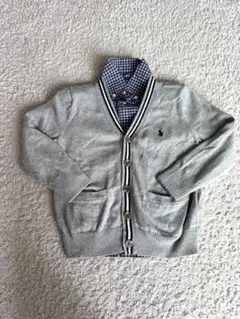 POLO RALPH LAUREN カーディガン グレー 4/4T シャツセット