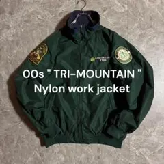 00s ヴィンテージ ナイロンジャケット企業刺繍ワッペン バックプリント M
