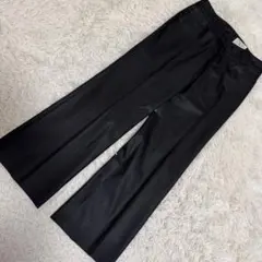1540 中川政七商店♡ 強撚綿スムースのフレアパンツ ブラック 新品
