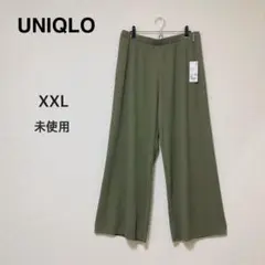 ユニクロ UNIQLO★プリーツパンツ XXL 大きいサイズ オリーブ 未使用