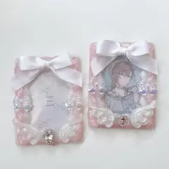 トレカケース　ホイップデコ　B8 硬化ケース　天使　メイド　ピンク