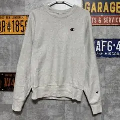 Champion リバースウィーブ ワンポイント スウェット グレー S 古着