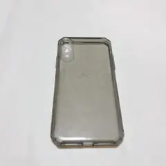 iPhoneXR スマホケース グレー クリアタイプ iPhoneケース