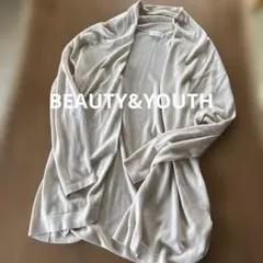BEAUTY &YOUTH カーディガン　ベージュ　春夏のサムネイル