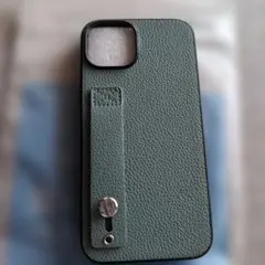 フェイク レザー製ミントグリーンiPhone14ケース