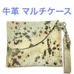 ハンドメイド 牛革 イタリアンレザー ストラップ付き マルチケース