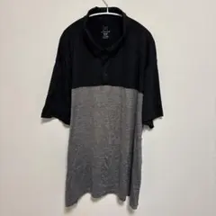 ポロシャツ 襟付き 半袖 切り替え 3XL ビッグサイズ 黒 灰 カジュアルのサムネイル