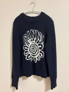 GANNI ニット セーター トップス ネイビーのサムネイル