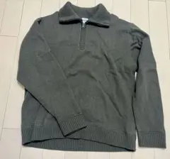 ハーフジップニットセーター