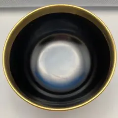 kan kan 黒塗 小鉢 漆 2点 金箔 三つ足 漆器 昭和 레트로 モダン
