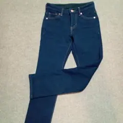 EDWIN 裏起毛スキニーデニム ダークブルー