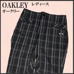OAKLEY オークリー ロング パンツ ゴルフ S チェック グレー