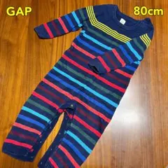 ★超美品★ベビーキャップ　80cm カラフル　ベビー　ロンパース　カバーオール