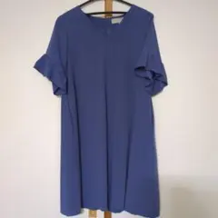 【ジュエルチェンジズ】袖フリル膝丈ワンピース