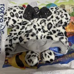 ミニー　ヒョウ柄ファンキャップ