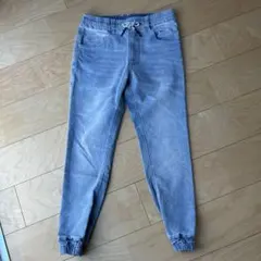 ライトブルー デニム ジョガーパンツ Sサイズのサムネイル