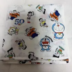 ドラえもん 50周年記念 大判ハンカチ　白