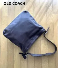 オールドコーチ　ショルダーバッグ USA製　ブラウン　グラブタンレザー