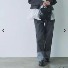 未使用coen ロールアップワイドデニムパンツ　コーエン