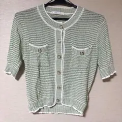 titty&Co. ストライプ半袖カーディガンのサムネイル