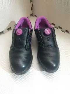 adidas アディダス　ゴルフシューズ 女性用 黒/ピンク 23cm