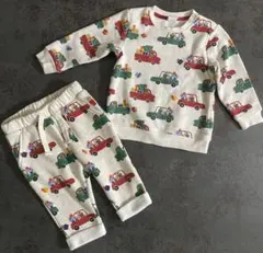 H&M クリスマス セットアップ 裏起毛 上下セット 80、74cm