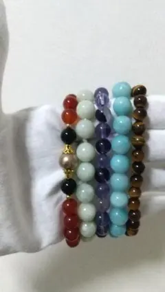 ☆天然石ブレスレット5点セット☆