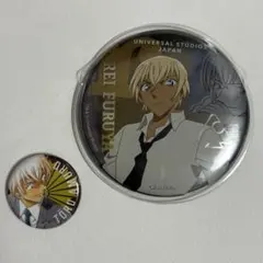 名探偵コナン　安室透・降谷零　 ユニバーサルスタジオジャパン限定缶バッチ