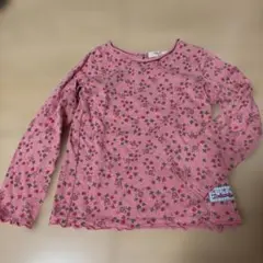 ティンカーベル長そでTシャツ★120 ピンク うさぎ 花柄
