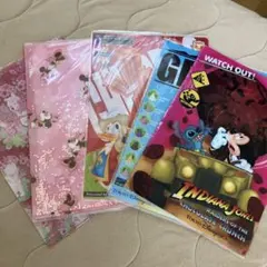 匿名配送　ディズニー　A4クリアファイル 5枚セット　プーさん　ミッキー