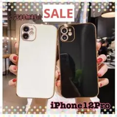 iPhone 12pro ケース シンプル クリア 韓国 大好評 かわいい 黒