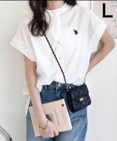GeeRA　U.S. POLO ASSN.　フレンチスリーブシャツ　Ｌ