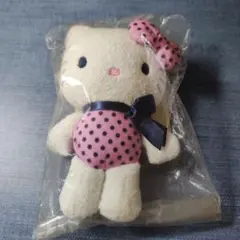 平成レトロ！sanrio ハローキティ ぬいぐるみ 水玉模様のお洋服＆リボン