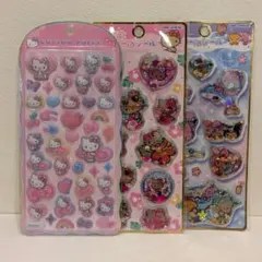 サンリオ ハローキティ コットンパフィー ウォーターシール 3枚セット