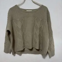 【ショコラフィネローブ】（F）ニット セーター ローゲージ リブ編み 長袖