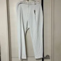 大きいサイズ　ユニクロ　ドレープジョーガーパンツ　ストライプ
