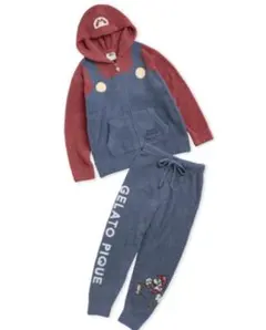 ジェラートピケ　マリオパーカ＆ロングパンツセット　レディース