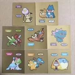 ポケモンデコキャラシール200弾8種　イーブイ＆ゴンベ　ミミッキュ＆フワンテ　他