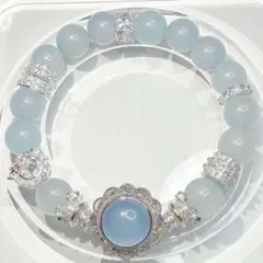 【穏やかさと癒し】ブルーカルセドニー　天然石　パワーストーン【対人関係改善】