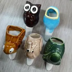 昭和レトロお水当番/  水やり 給水 ガーデニング 園芸 陶器５個セット369