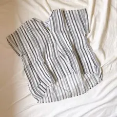 GLOBAL  WORK コットンストライプブラウス